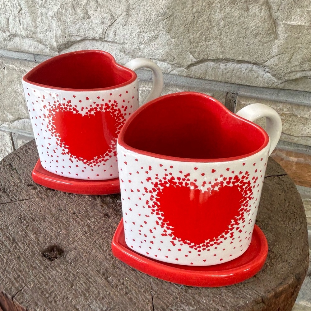 Vintage Avon Heart Mugs